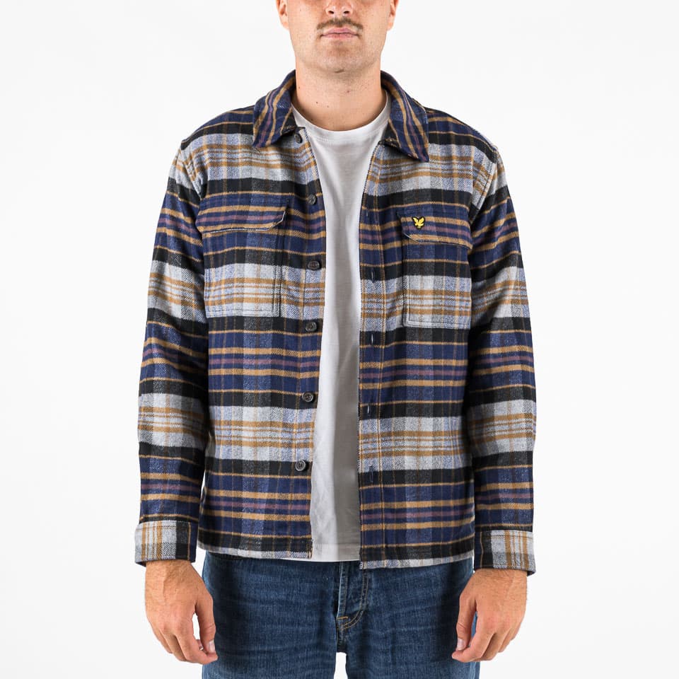 Check Flannel Overshirt - 1