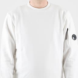 Diagonal Raised Fleece Crew Neck Lens Sweatshirt - 6
