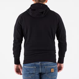 Diagonal Raised Fleece Zipped Goggle Hoodie - 5