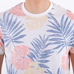 Reverse Print Floral Tee - 5