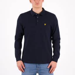 Long Sleeve Polo Shirt With Cord Collar - 1