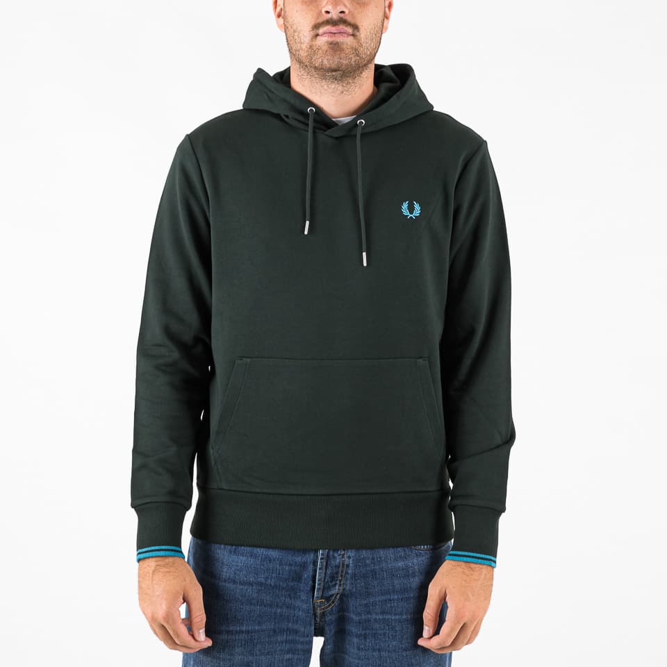 Tipped Hooded Sweatshirt - 1