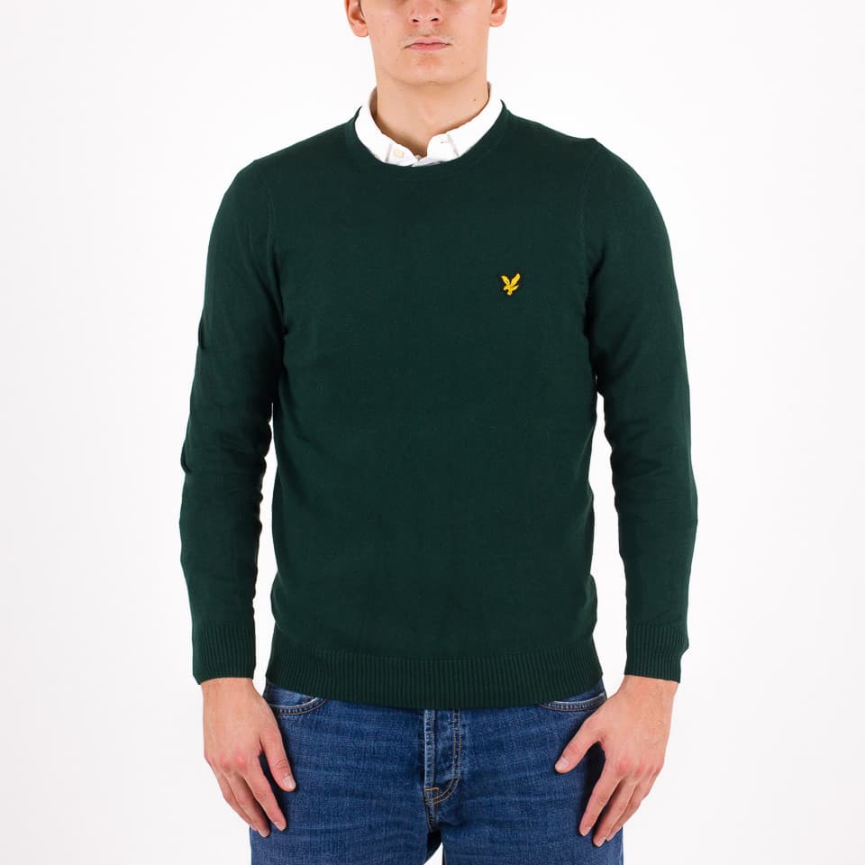 Cotton Merino Crew Neck Jumper - 1