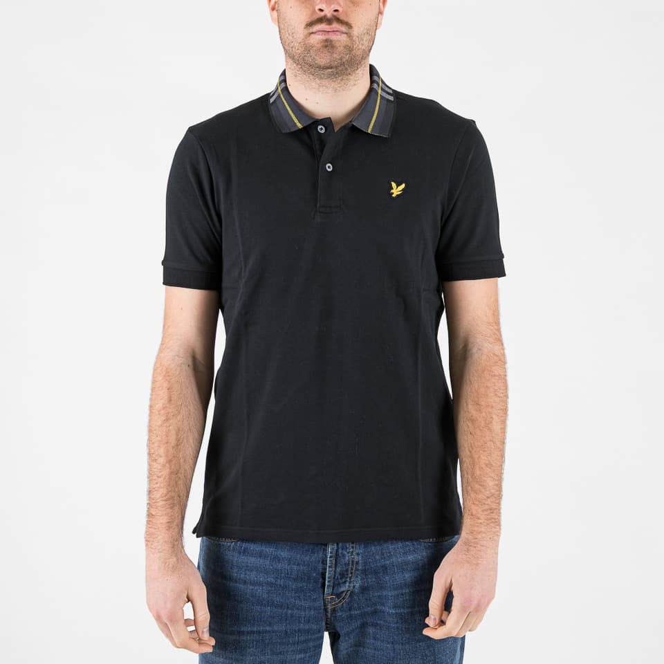 Tartan Collar Polo Shirt - 1