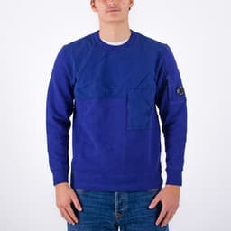 Diagonal Fleece Mixed Utility Sweatshirt - 1