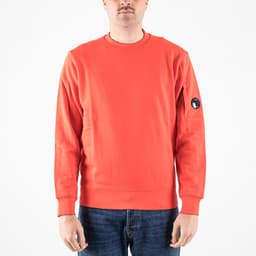 Diagonal Raised Fleece Crew Neck Lens Sweatshirt - 1