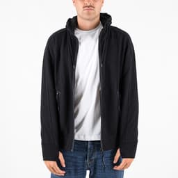 Diagonal Raised Fleece Goggle Zipped Hooded Sweatshirt - 9