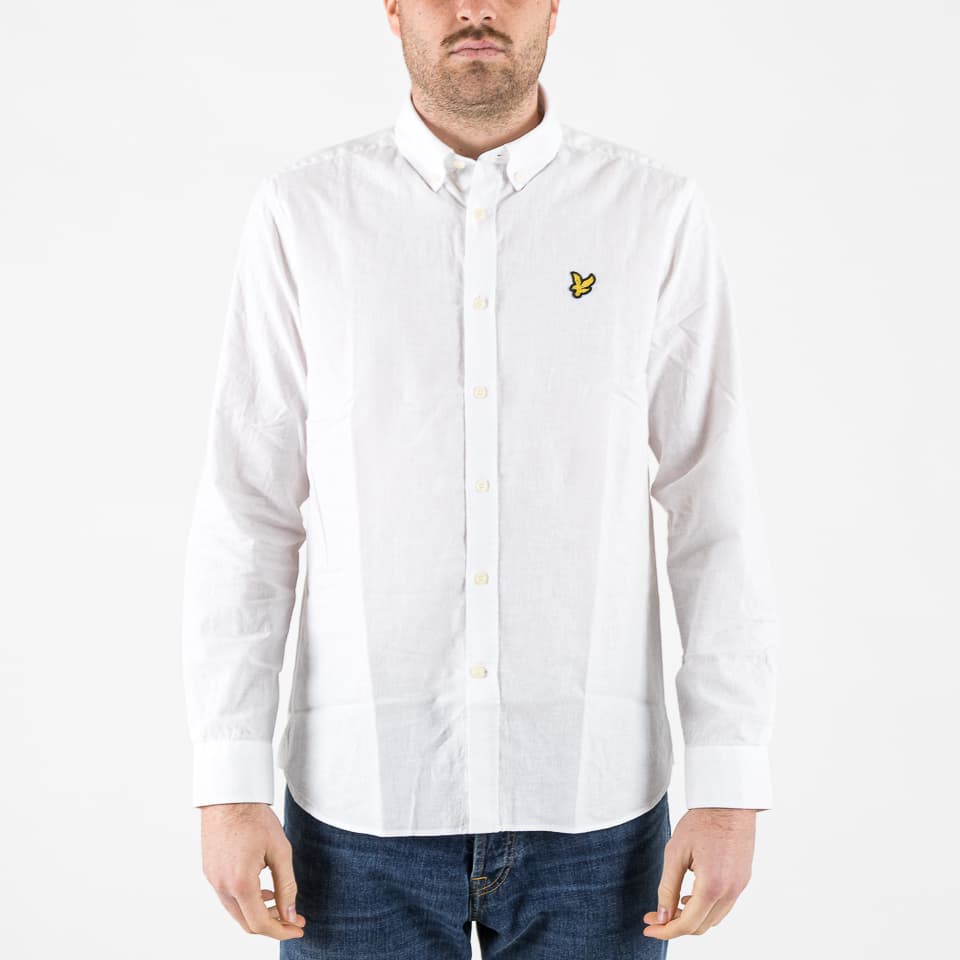 Linen Blend Oxford Shirt - Lyle & Scott - Camicie