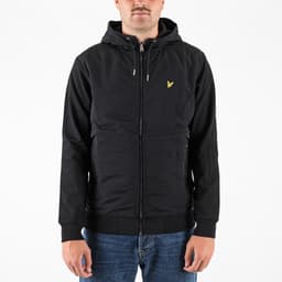 Half Raglan Sleeve Panneled Hoodie - 1