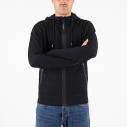 Diagonal Raised Fleece Goggle Zipped Hooded Sweatshirt - 2