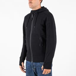Diagonal Raised Fleece Goggle Zipped Hooded Sweatshirt - 3