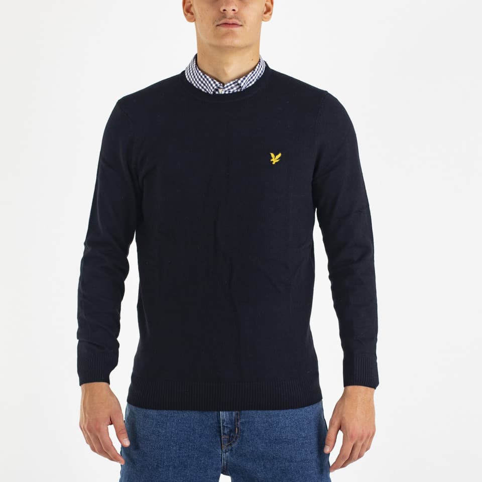 Cotton Merino Crew Neck Jumper - 1