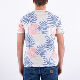 Reverse Print Floral Tee - 4