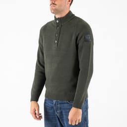 Castillos Knitted Wool Quarter Neck Sweater - 3
