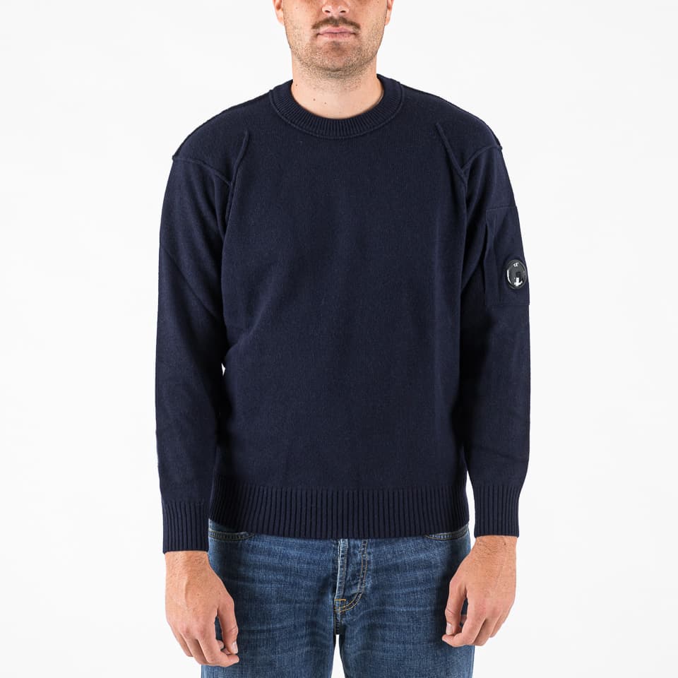 Lambswool GRS Crewneck Lens Sweater - C.P. Company - Jumpers & Sweaters