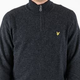 Lambswool Blend Quarter Zip Jumper - 6