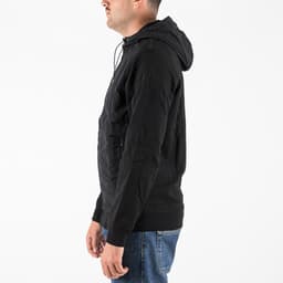 Half Raglan Sleeve Panneled Hoodie - 4