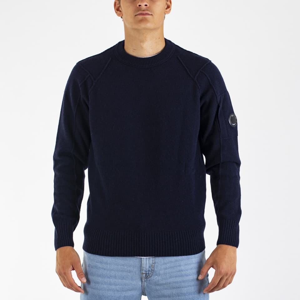 Crew Neck Lambswool Sweat - 1