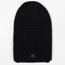 Oden Rib Knit Balaclava Black - 1