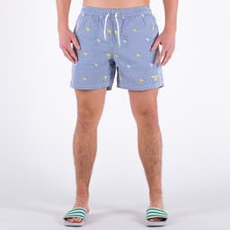 Palm Stripe Swim Short - 2