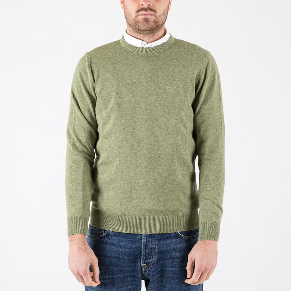 Pima Cotton Crew Jumper - Barbour - Jumpers & Sweaters