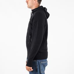 Diagonal Raised Fleece Goggle Zipped Hooded Sweatshirt - 4