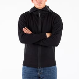 Diagonal Raised Fleece Zipped Goggle Hoodie - 2