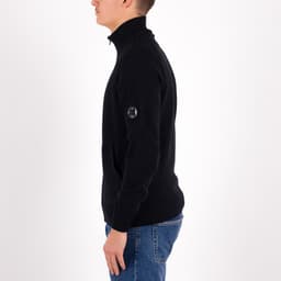 Roll Neck Cardigan Zipped Sweater - 5