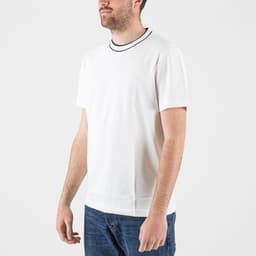 Stretch piqué Tipped T-Shirt - 2