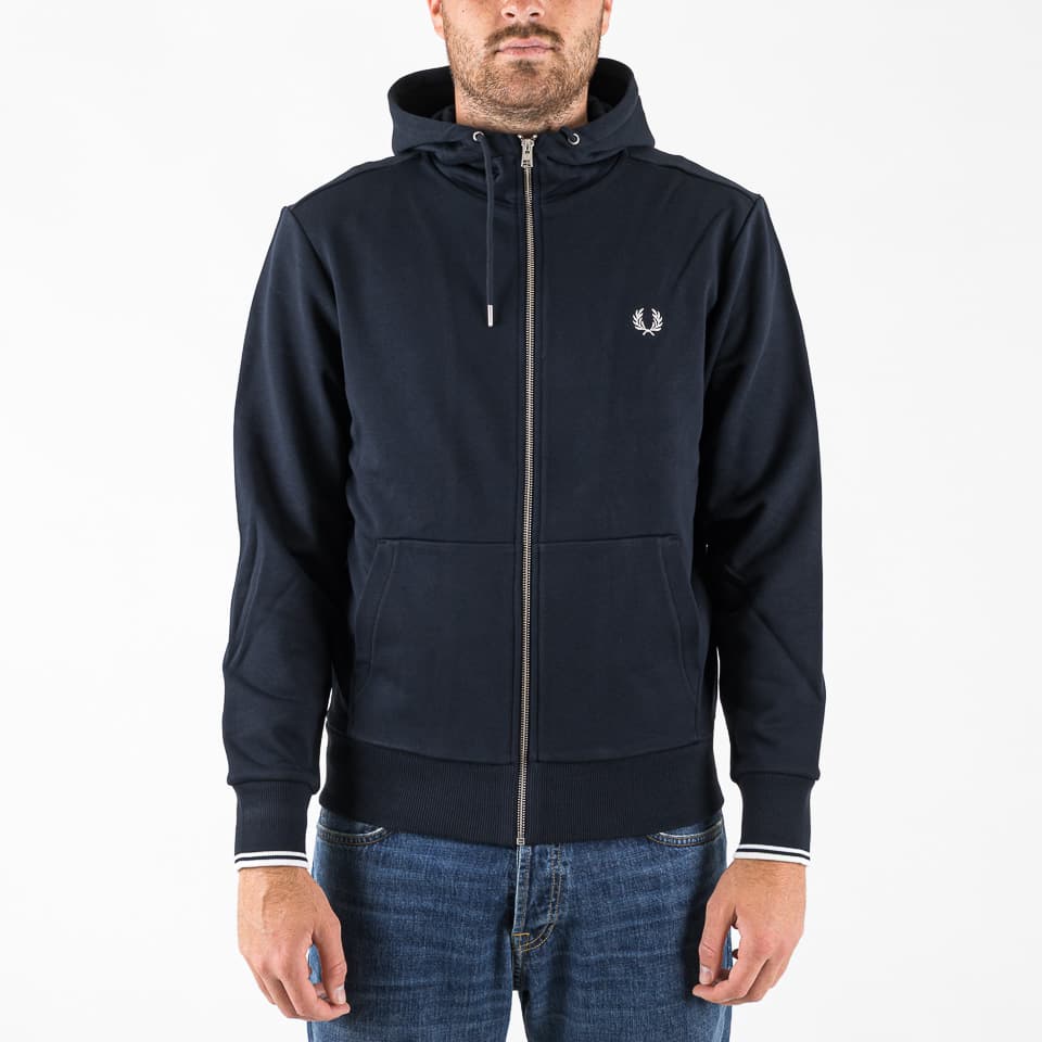 Hooded Zip Through Sweatshirt - 1