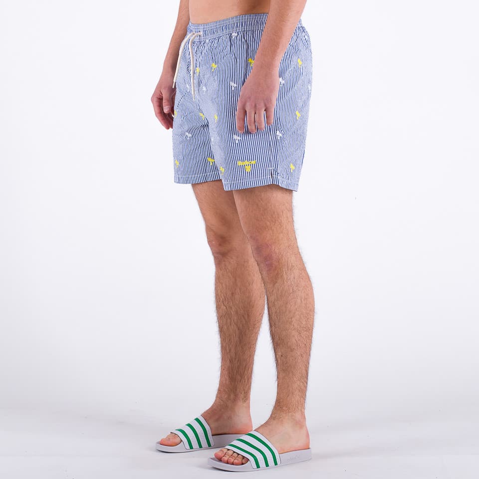 Palm Stripe Swim Short - 1