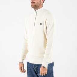 Waffle Stitch Half Zip Jumper - 3