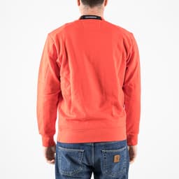 Diagonal Raised Fleece Crew Neck Lens Sweatshirt - 5