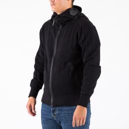 Diagonal Raised Fleece Zipped Goggle Hoodie - 3