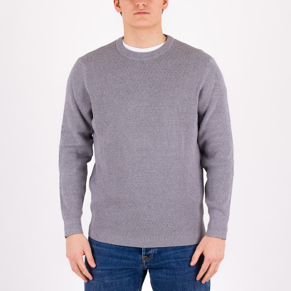 Textured Crew Neck Jumper - 1