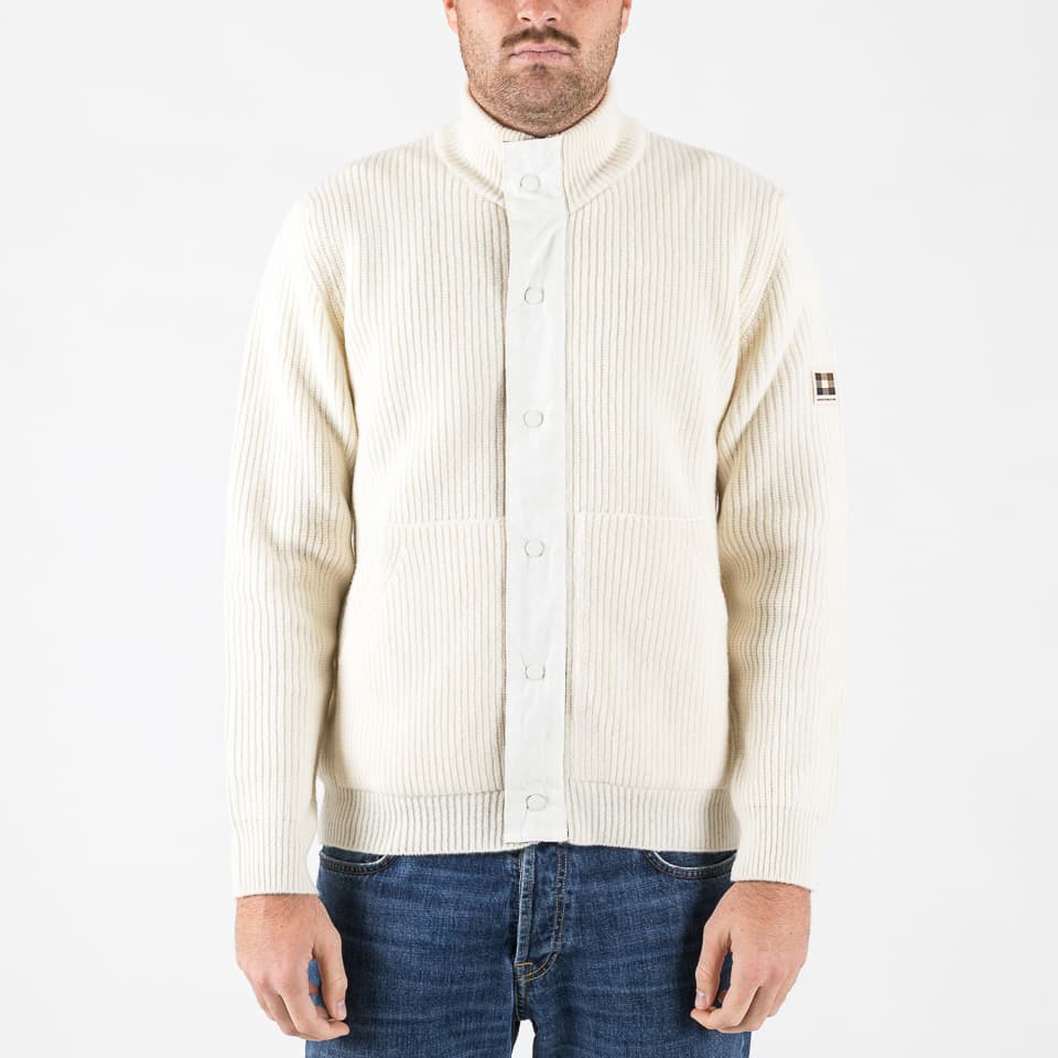 Lambswool Mockneck FZ Knit - Aquascutum Active - Jumpers & Sweaters