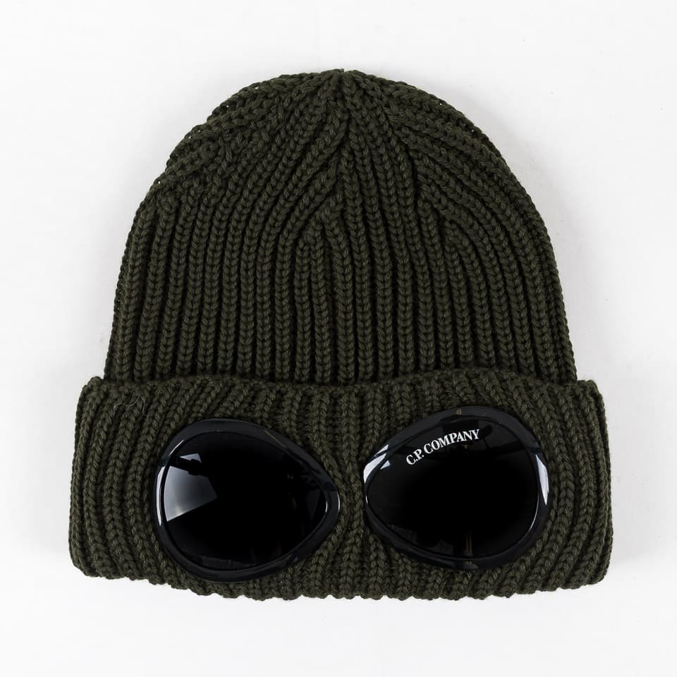 Extra Fine Merino Wool Goggle Beanie - C.P. Company - Caps & Hats