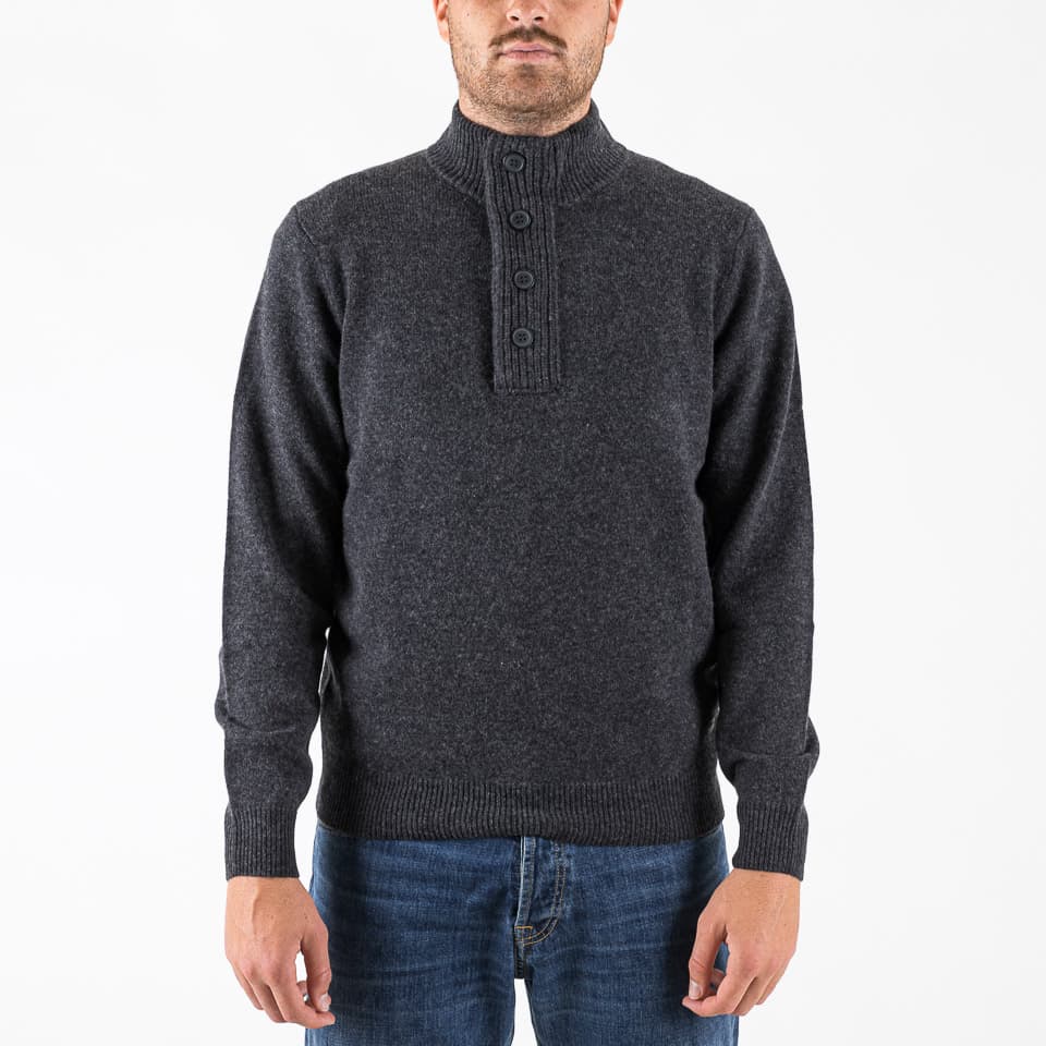 Patch Half Zip Sweater - 1