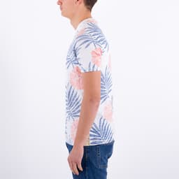 Reverse Print Floral Tee - 3