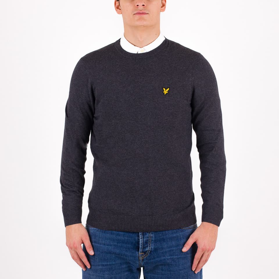 Cotton Merino Crew Neck Jumper - 1