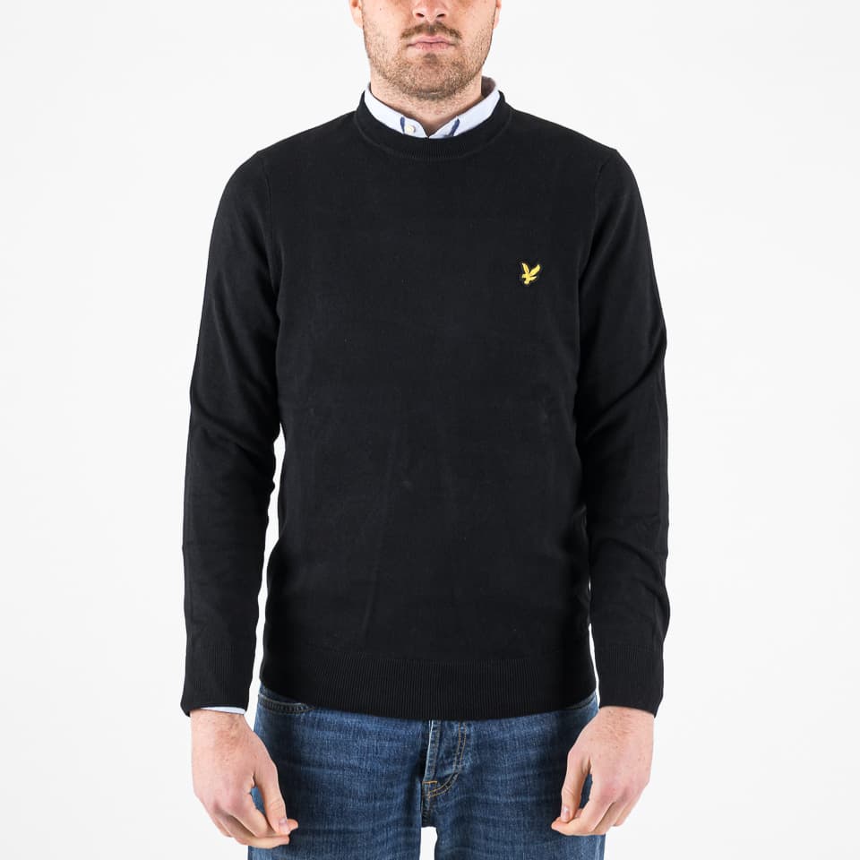 Cotton Crew Neck Jumper - 1