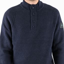 Castillos Knitted Wool Quarter Neck Sweater - 6