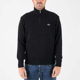 1/4 Zip Sweater in Brushed Wool - 1