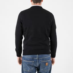 Monochrome Crew Neck Cotton Sweater - 5