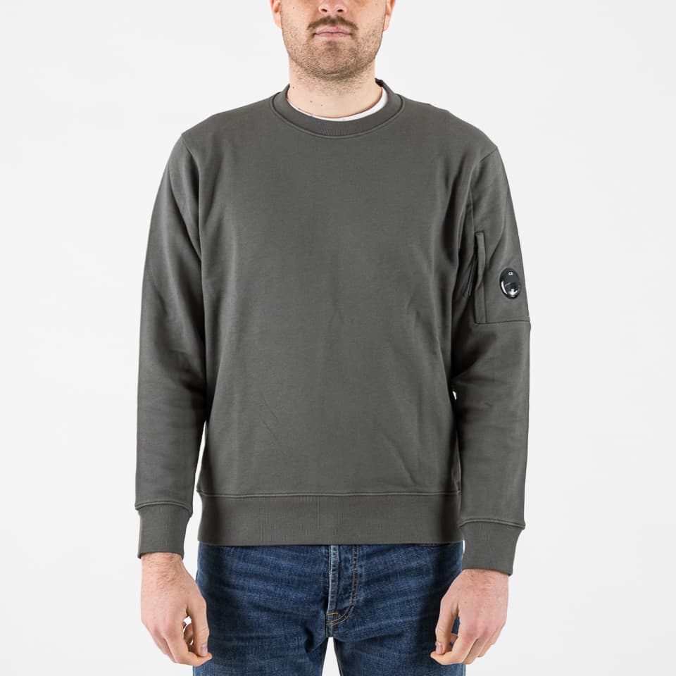 Diagonal Raised Fleece Crewneck Sweatshirt - C.P. Company - Felpe