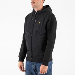 Half Raglan Sleeve Panneled Hoodie - 3