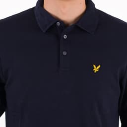 Long Sleeve Polo Shirt With Cord Collar - 6