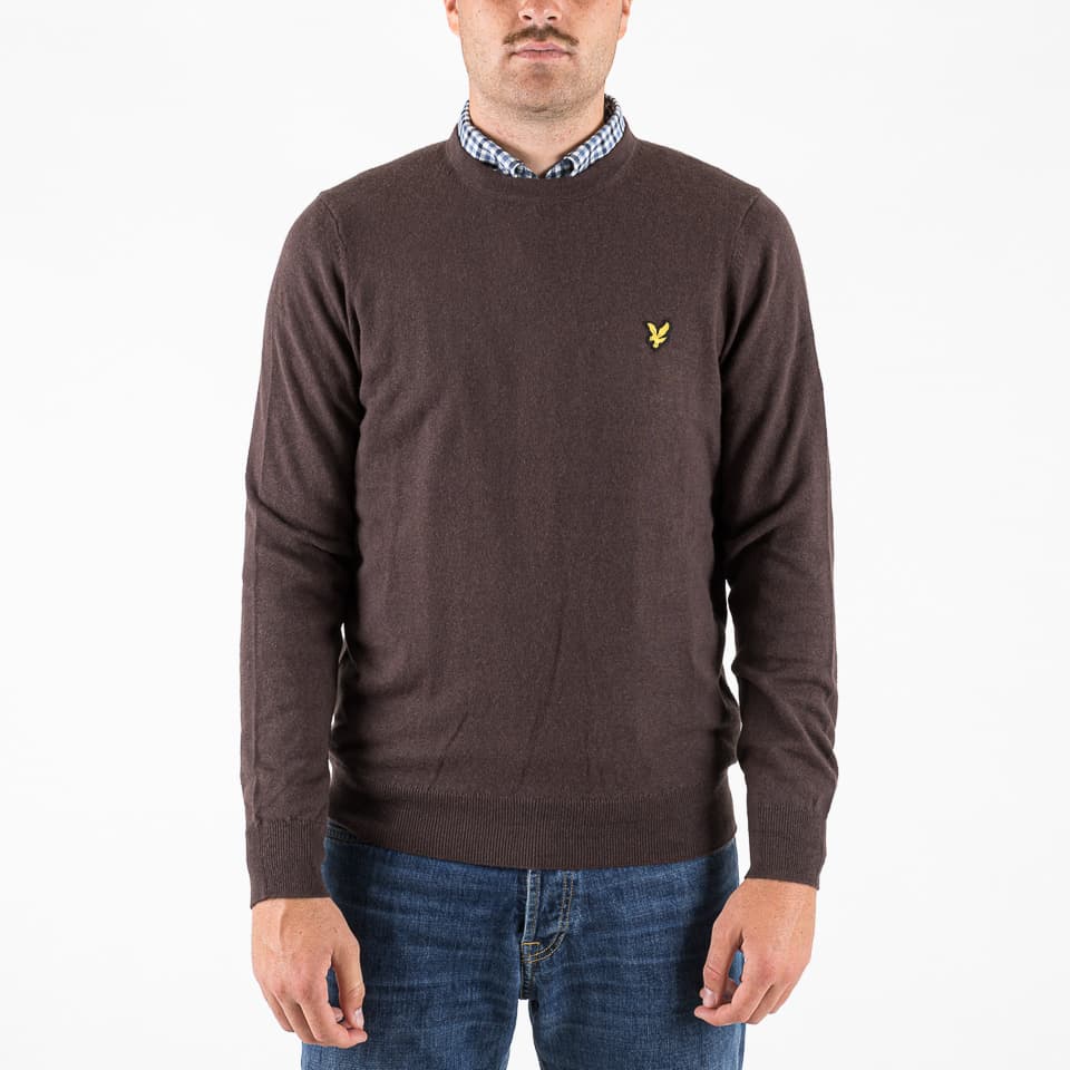 Cotton Merino Crew Neck Jumper - 1