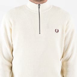 Waffle Stitch Half Zip Jumper - 6