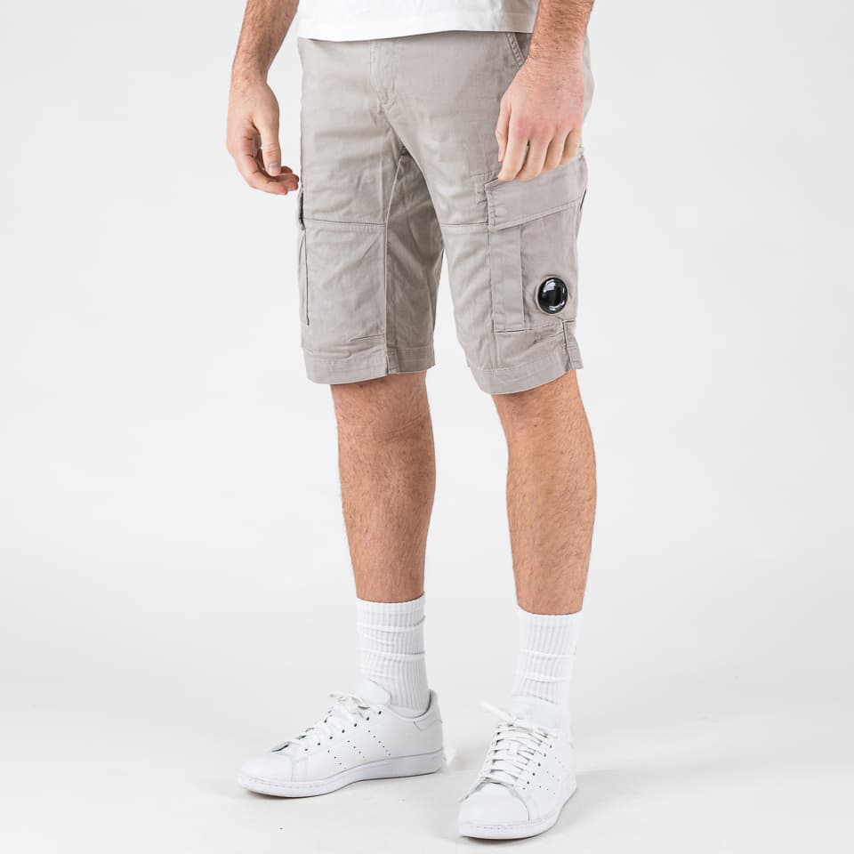 Stretch Sateen Cargo Lens Shorts - 1